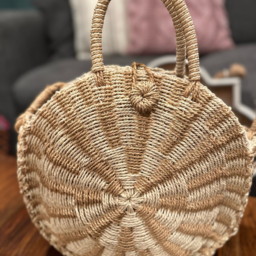 Billabong Bags. Billabong x Sincerely Jules Straw Handbag Color Beige